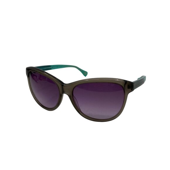 Diane Von Furstenberg Brown Classic Sunglasses | Purple Lenses - Picture 1 of 7